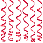 Red Curly Ribbons PNG Clipart Image