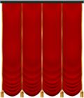 Red Curtain PNG Transparent Clip Art
