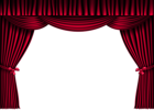 Red Curtains PNG Clipart Image