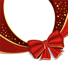 Red Deco Ornament with Bow PNG Clipart Picture