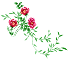 Red Floral Decor PNG Transparent Clipart