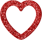 Red Glitter Heart Border Frame