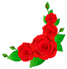 Red Roses Corner PNG Clip Art Image