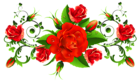 Red Roses Decor PNG Picture