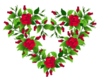Red Roses Heart Decor PNG Clipart Picture
