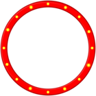 Red Round Border Frame PNG Clip Art Image