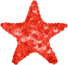 Red Sequin Star PNG Clipart