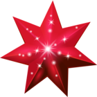 Red Star Deco Transparent PNG Clip Art Image
