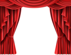 Red Theater Curtain Transparent PNG Clip Art Image