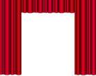 Red Theater Curtains Transparent PNG Clip Art Image