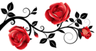 Red and Black Decorative Roses PNG Clipart Image