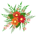 Red and Orange Flowers Decoration PNG Image | Gallery Yopriceville