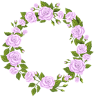Roses Border Violet PNG Clip Art