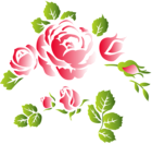Roses Floral Ornament PNG Clip Art