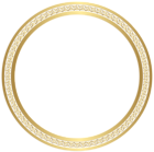 Round Border Frame Gold Clip Art Image