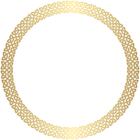 Round Border Frame Gold PNG Clip Art