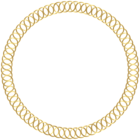 Round Border Frame Gold PNG Clip Art Image
