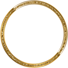 Round Border Frame Gold Transparent PNG Clip Art