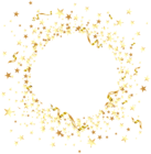 Round Element with Gold Stars PNG Clip Art