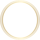 Round Frame Border PNG Gold Clipart