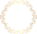 Round Gold Border Frame PNG Clip Art Image
