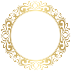 Round Gold Border Frame PNG Clipart