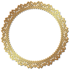 Round Golden Border Frame Transparent PNG Clip Art