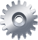 Silver Gear Clip Art PNG Image