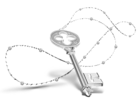 Silver Key Decor PNG Clipart