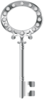 Silver Key Transparent PNG Clip Art Image