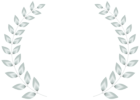 Silver Laurel Leaves Wreath PNG Transparent Clipart