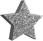 Silver Star Glittering Transparent Clipart