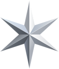 Silver Star Transparent Clip Art Image