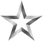 Silver Star Transparent PNG Clip Art Image
