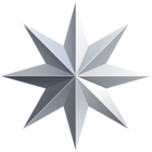 Silver Star Transparent PNG Image