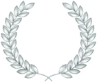 Silver Wreath PNG Transparent Clipart