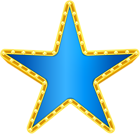 Star Blue Decorative PNG Clip Art Image