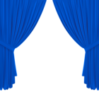 Theater Curtain Blue PNG Clipart