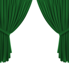 Theater Curtain Green PNG Clipart