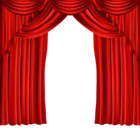 Theater Curtains Red PNG Transparent Clipart