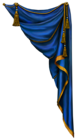 Transparent Blue Curtain PNG Clipart