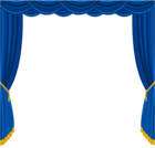 Transparent Blue Curtains Decor PNG Clipart