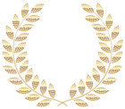 Transparent Golden Wreath PNG Image