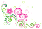 Transparent Pink and Green Decoration PNG Image