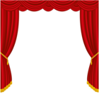 Transparent Red Curtains Decor PNG Clipart