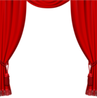 Transparent Red Curtains with Tassels PNG Clipart