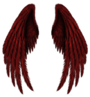 Transparent Red Wings PNG Clipart Picture