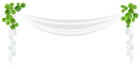 Transparent Veil Decor with Leaves PNG Clipart