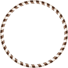 White Brown Round Border Transparent PNG Clip Art
