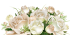 White Roses Decoration PNG Clipart Picture